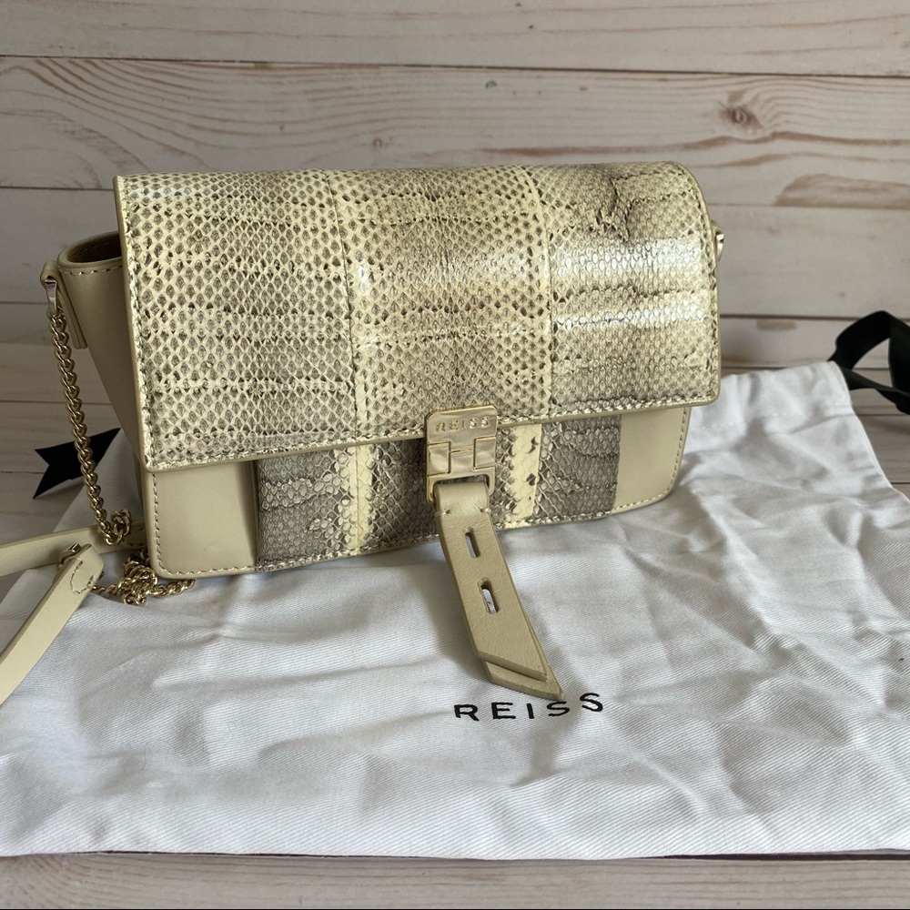 Reiss Aubrey Genuine Snakeskin & Leather